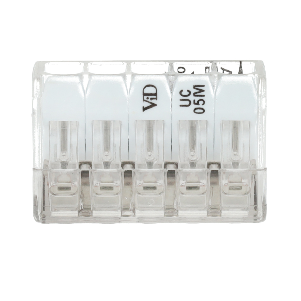 Miniatuur van EMhub mini lasklem 5-voudig 0,2-2,5 mm² met hendel - per 50 stuks (4083013)