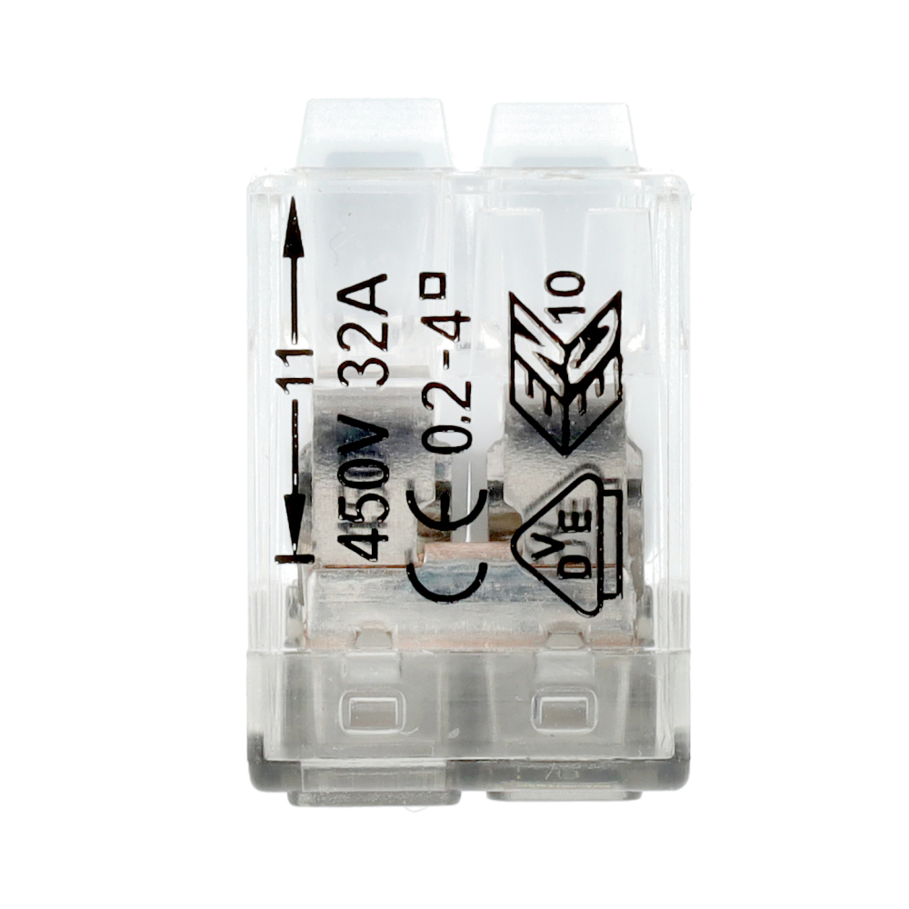 Miniatuur van EMhub lasklem 2-voudig 0,2-4 mm² met hendel - per 100 stuks (4083015)