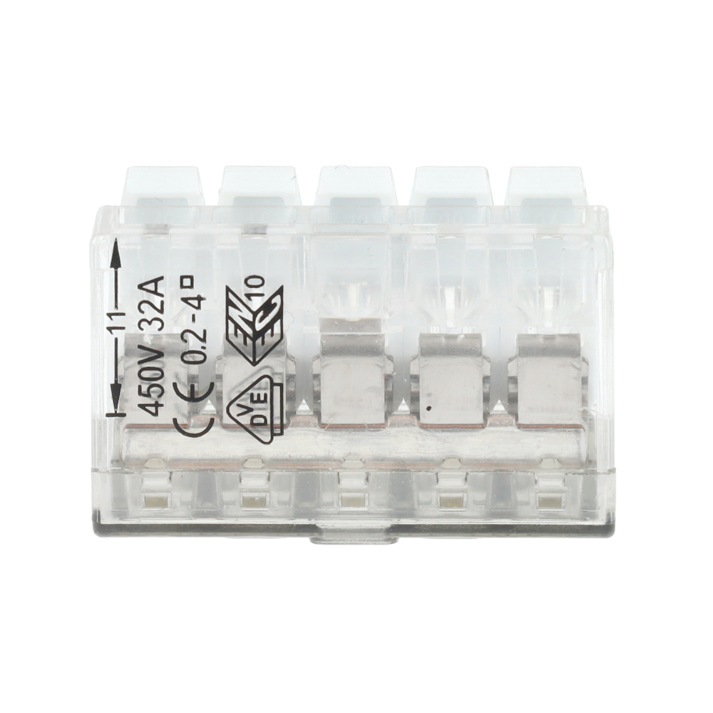 Miniatuur van EMhub lasklem 5-voudig 0,2-4 mm² met hendel - per 25 stuks (4083017)