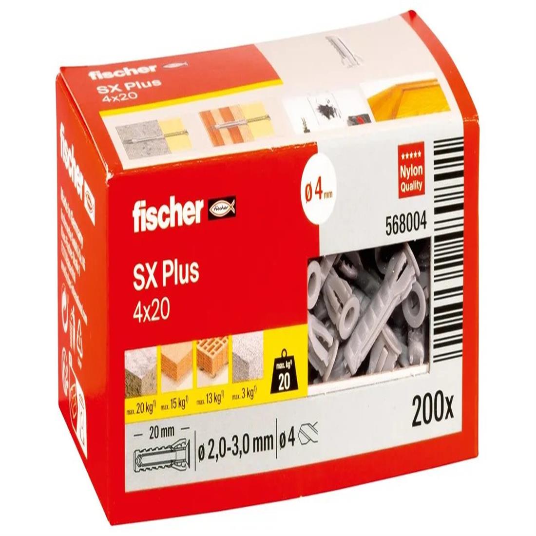 Miniatuur van Fischer SX plus 4x20mm - per 200 (568004)