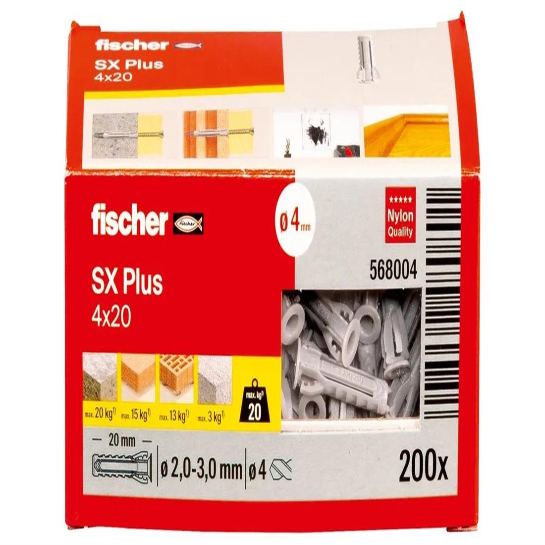 Miniatuur van Fischer SX plus 4x20mm - per 200 (568004)