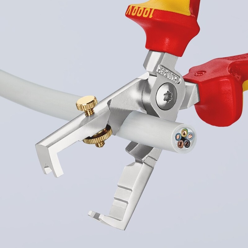 Miniatuur van KNIPEX striptang met kabelschaar VDE 180mm (1366180)