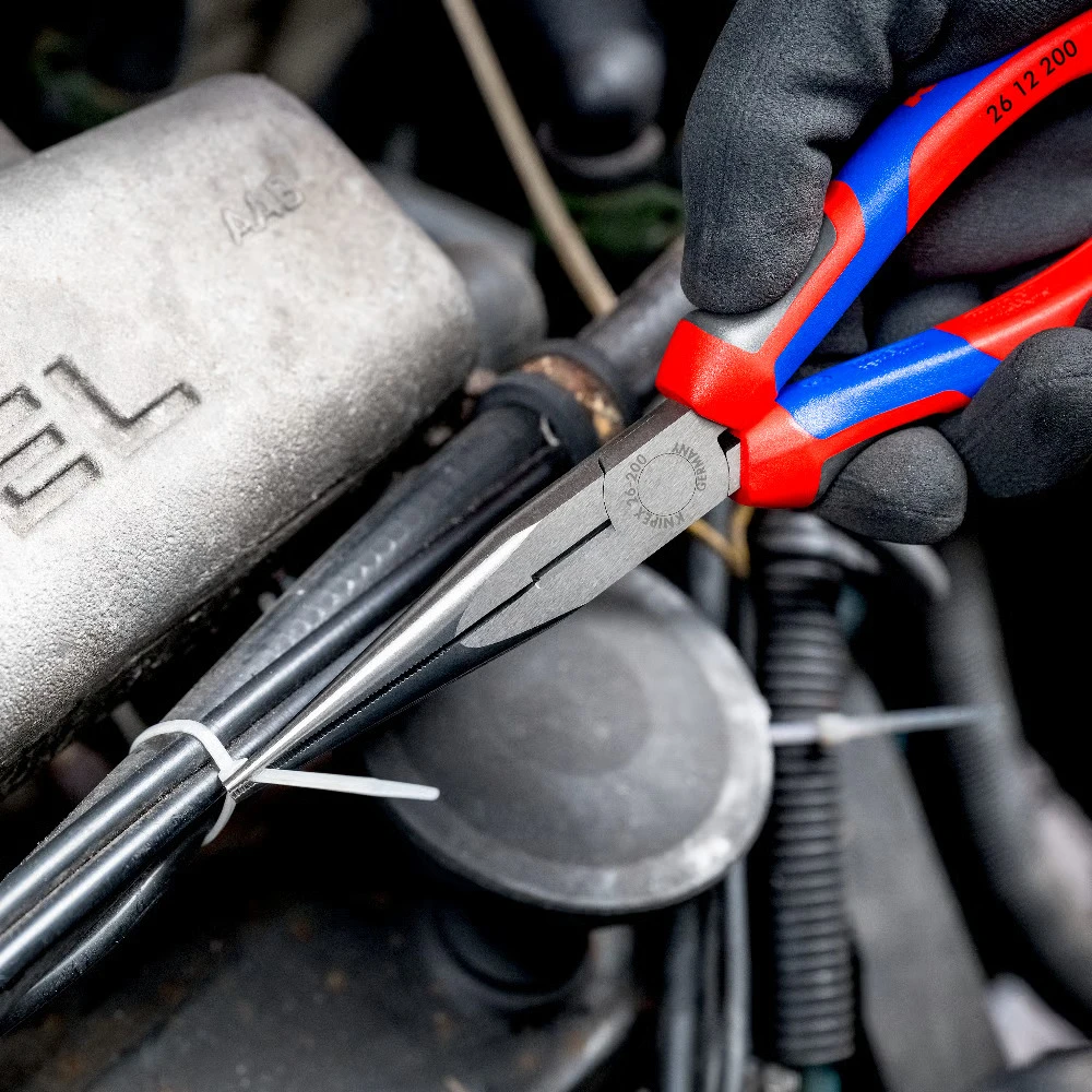 Miniatuur van KNIPEX langbektang recht + zijsnede 200mm (2612200)