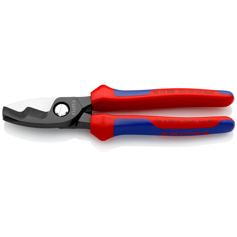 Miniatuur van KNIPEX kabelschaar dubbele snijkanten 200mm (9512200)