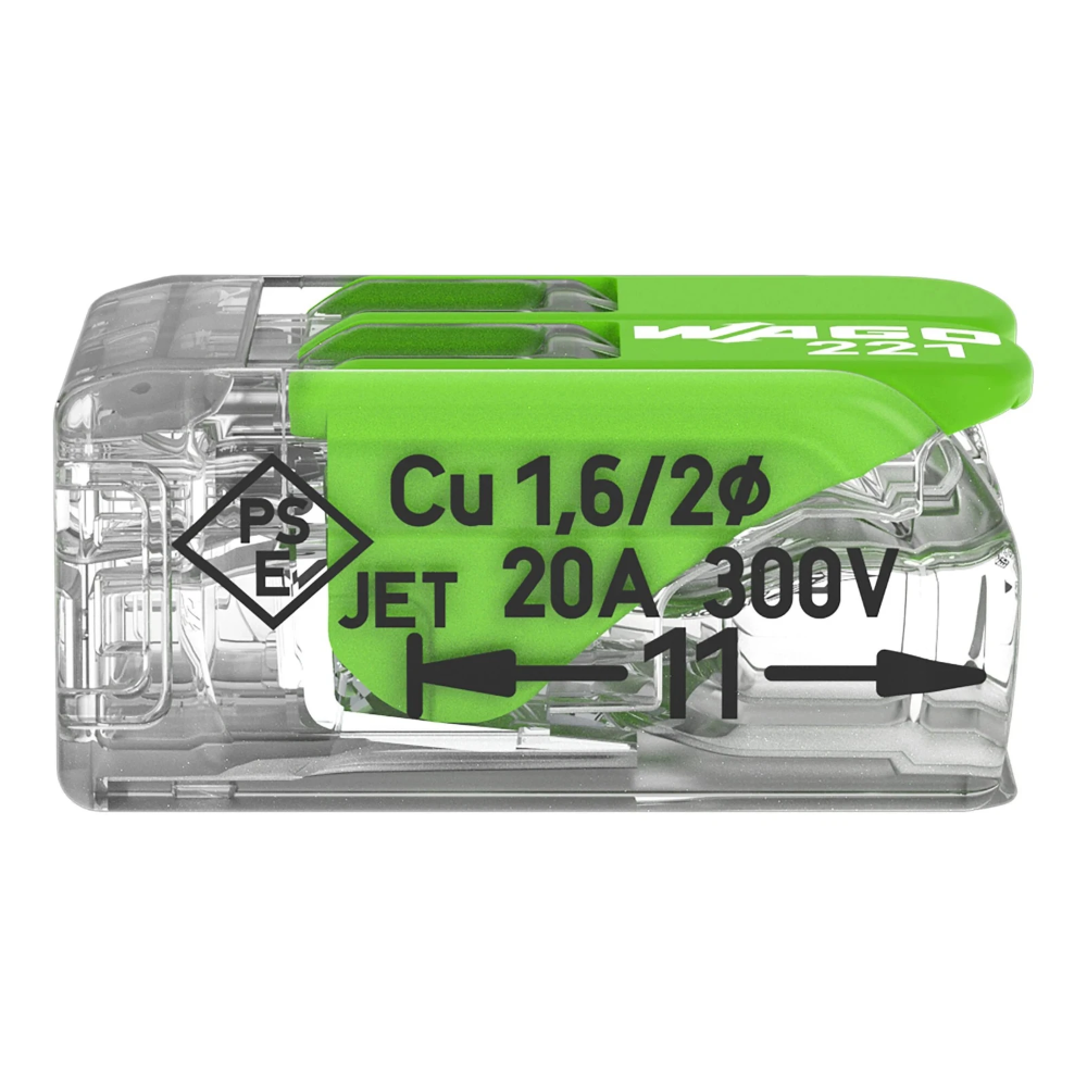 Miniatuur van Wago lasklem 2-voudig 4mm² 100 stuks (221-422)