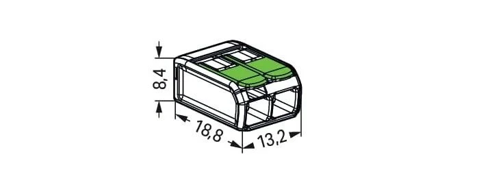 Miniatuur van Wago lasklem 2-voudig 4mm² 100 stuks (221-422)