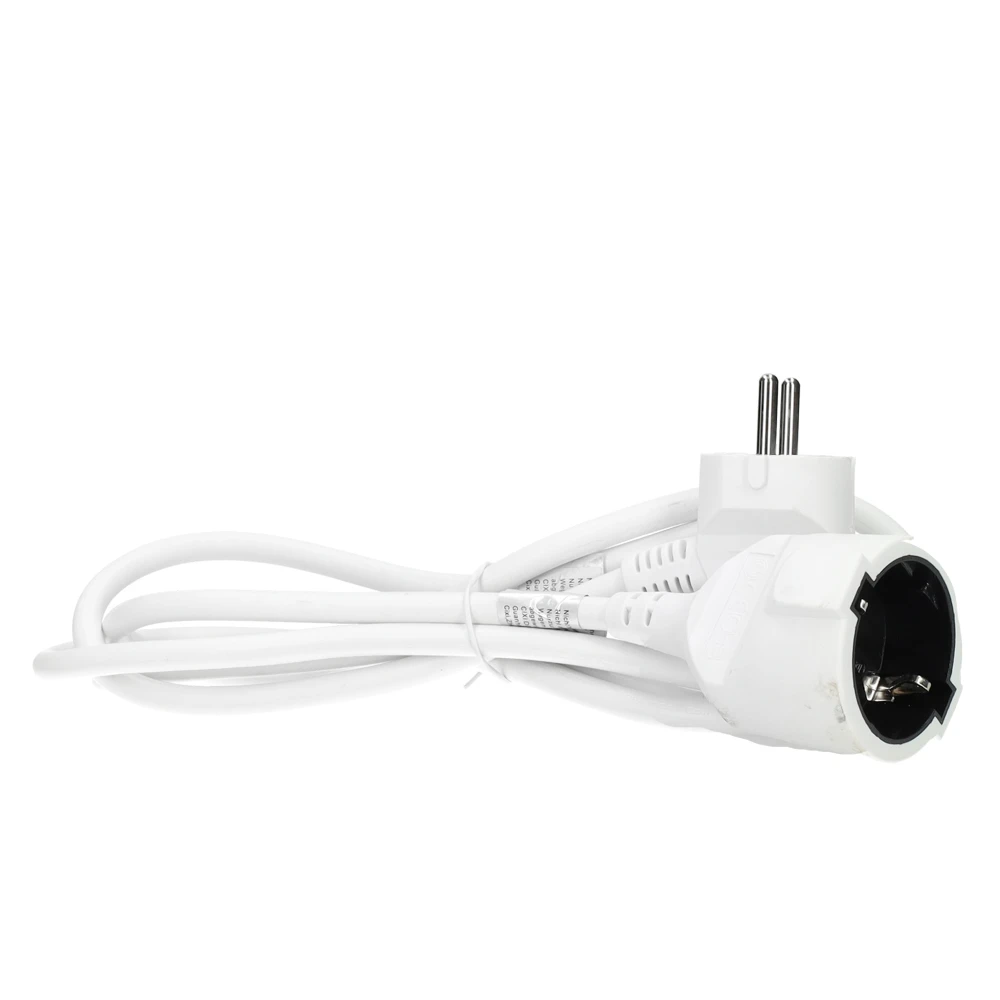 Miniatuur van EMhub verlengsnoer 5 meter H05VV-F 3x1.5 met Schuko en contrastekker - wit (4087102)