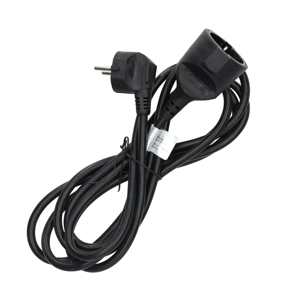 Miniatuur van EMhub verlengsnoer 1 meter H05VV-F 3x1.5 met Schuko en contrastekker - zwart (4087107)
