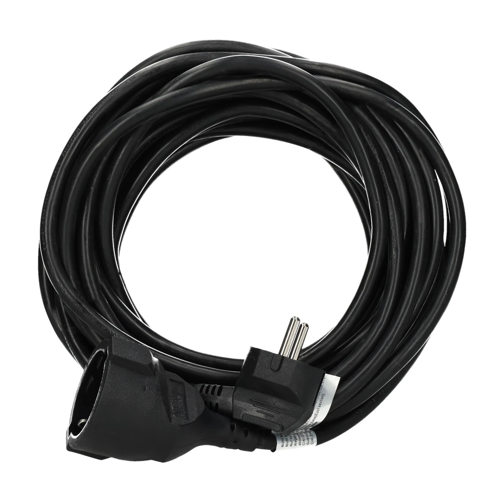 Miniatuur van EMhub verlengsnoer 10 meter H05VV-F 3x1.5 met Schuko en contrastekker - zwart (4087111)