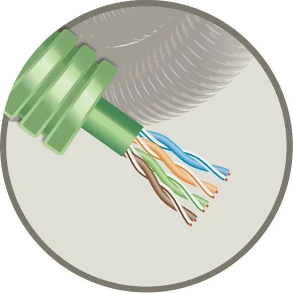 Miniatuur van Green flex flexibele buis data U/UTP CAT6 per - 16mm per rol 100 meter (HFUTP6)