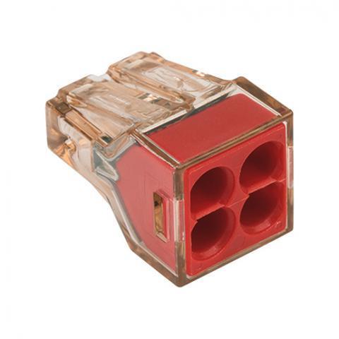 Miniatuur van Wago lasklem 4-voudig 4mm² rood per 100 stuks (773-604)