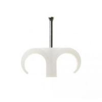 Miniatuur van HEKON spijkerclips dubbel 16-19mm - crème per 100 stuks