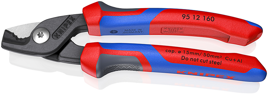 Miniatuur van KNIPEX kabelschaar getrapte snijrand 160mm (9512160)