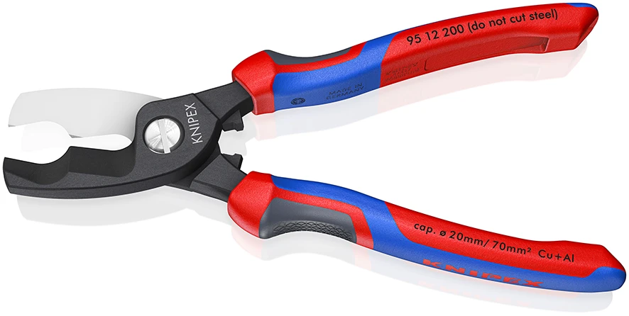 Miniatuur van KNIPEX kabelschaar dubbele snijkanten 200mm (9512200)