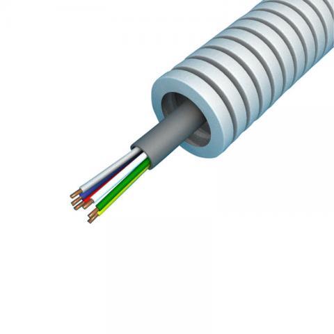 Miniatuur van Snelflex flexibele buis signaalkabel YR-mb grijs 2x0.8mm - 16mm rol 100 meter (SFYR02)