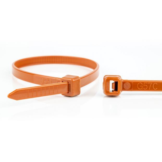 Miniatuur van WKK tie wraps 2.5x100mm bruin - per 100 stuks (11032171)