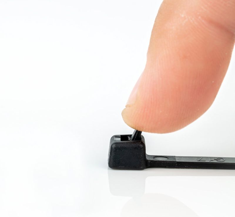 Miniatuur van WKK tie wraps 4.8x200mm hittebestendig (120°C) zwart - per 100 stuks (120126071)