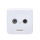 Technetix TV stopcontact opbouw 2-voudig wit (11200200)