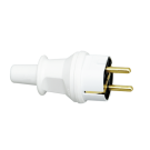 Kopp stekker kunststof ip44 met knikbevestiging wit