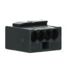 Wago micro lasklem 4-voudig 0,6-0,8mm² donkergrijs per 100 stuks (243-204)