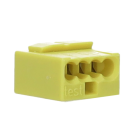 Wago micro lasklem 4-voudig 0,6-0,8mm² geel per 100 stuks (243-504)