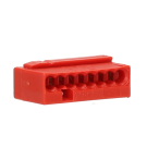 Wago micro lasklem 8-voudig 0,6-0,8mm² rood per 50 stuks (243-808)