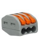 Wago lasklem 3-voudig 2,5mm2 met hendels per 50 stuks (222-413)