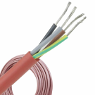 Siliconenkabel SiHF 4x0.75mm² per rol 100 meter