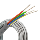 Dynamic thermostaatkabel YR 4x0.8mm² grijs per rol 100 meter