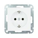 EMhub Quadro55 (by Kopp) stopcontact met randaarde - zuiver wit mat (4088040)