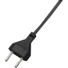 Netsnoer VMVL met eurostekker (H03VVH2-F) 2x0.75mm² 1.5 meter zwart