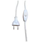 Netsnoer VMVL met eurostekker en schakelaar 2x0.75mm² 2 meter wit
