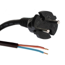 Müller Plastik Netsnoer met contourstekker 2x1 mm2 5 meter zwart (3221 050)