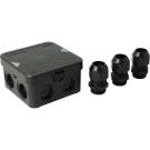 ATTEMA aftakdoos met wartels M25 IP65 zwart (AK1-M25)