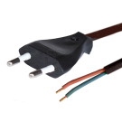 Netsnoer met eurostekker 2x0.75mm2 2 meter zwart (53308)