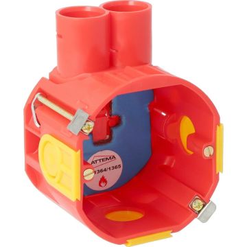ATTEMA Brandwerende hollewanddoos Ø16/19mm rood (AT1069)