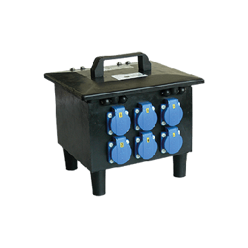 Mennekes stroomverdeler 6-voudig 16A schuko 230V IP44 (21.250.001)