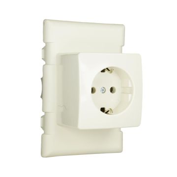 ATTEMA Montagedeksel met stopcontact 1-voudig wit (AT2176)