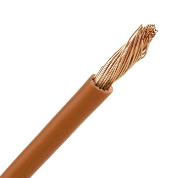 Aansluitdraad 10 mm2 bruin per meter