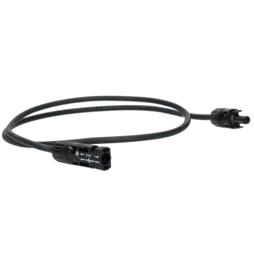 Solar kabel 6mm² zwart 1 meter met MC4 connectoren