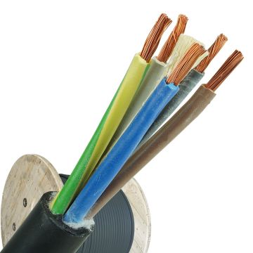 Neopreen kabel H07RN-F 5x4mm² per haspel 500 meter