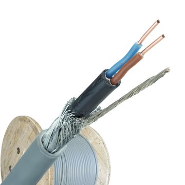 YMvK-as grondkabel 2x2.5 per haspel 500 meter