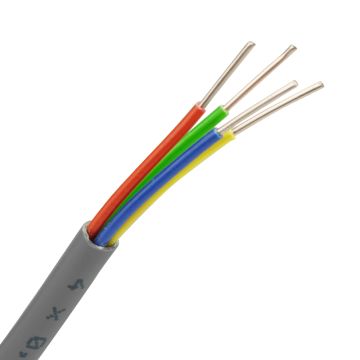 Dynamic thermostaatkabel YR 4x0.8mm² grijs per meter