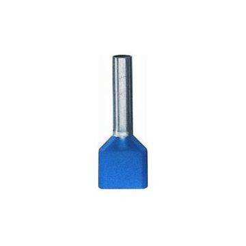 SOLAR twin adereindhuls geïsoleerd 2x2.5mm2 hulslengte 10mm blauw - per 100 stuks (1505165)