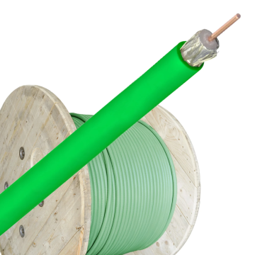 Bedea Telass100 coax kabel PE groen - per haspel 500 meter (14290300)