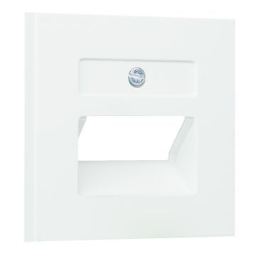 EMhub Quadro55 (by Kopp) centraalplaat netwerkaansluiting UTP schuin geschikt voor 1-2 aansluitingen - zuiver wit mat (4088044)