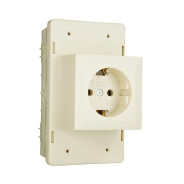 Power deksel met stopcontact voor universele lasdoos - wit (2071.000)