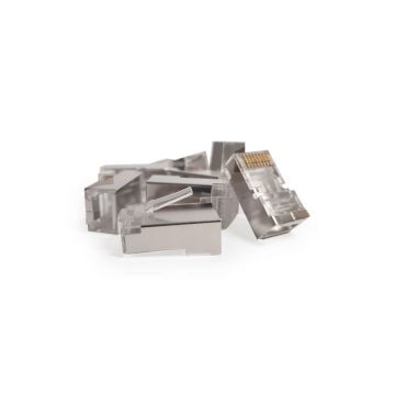 RJ45 connector CAT5e shielded - geschikt voor soepele en stugge kern - per 10 stuks (DC-RJ45-FTP5-10PCE)