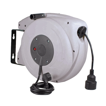 Schwabe trekveerhaspel kabelhaspel H05VV-F 3x1.5mm 20 meter - grijs (12645)