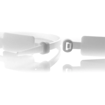 WKK tie wraps 4.8x220mm met markeerlabel (13X28mm) transparant - per 100 stuks (112136971)